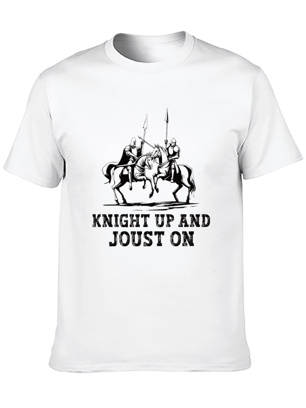 Knight Up and Joust On Black Graphic T-Shirt