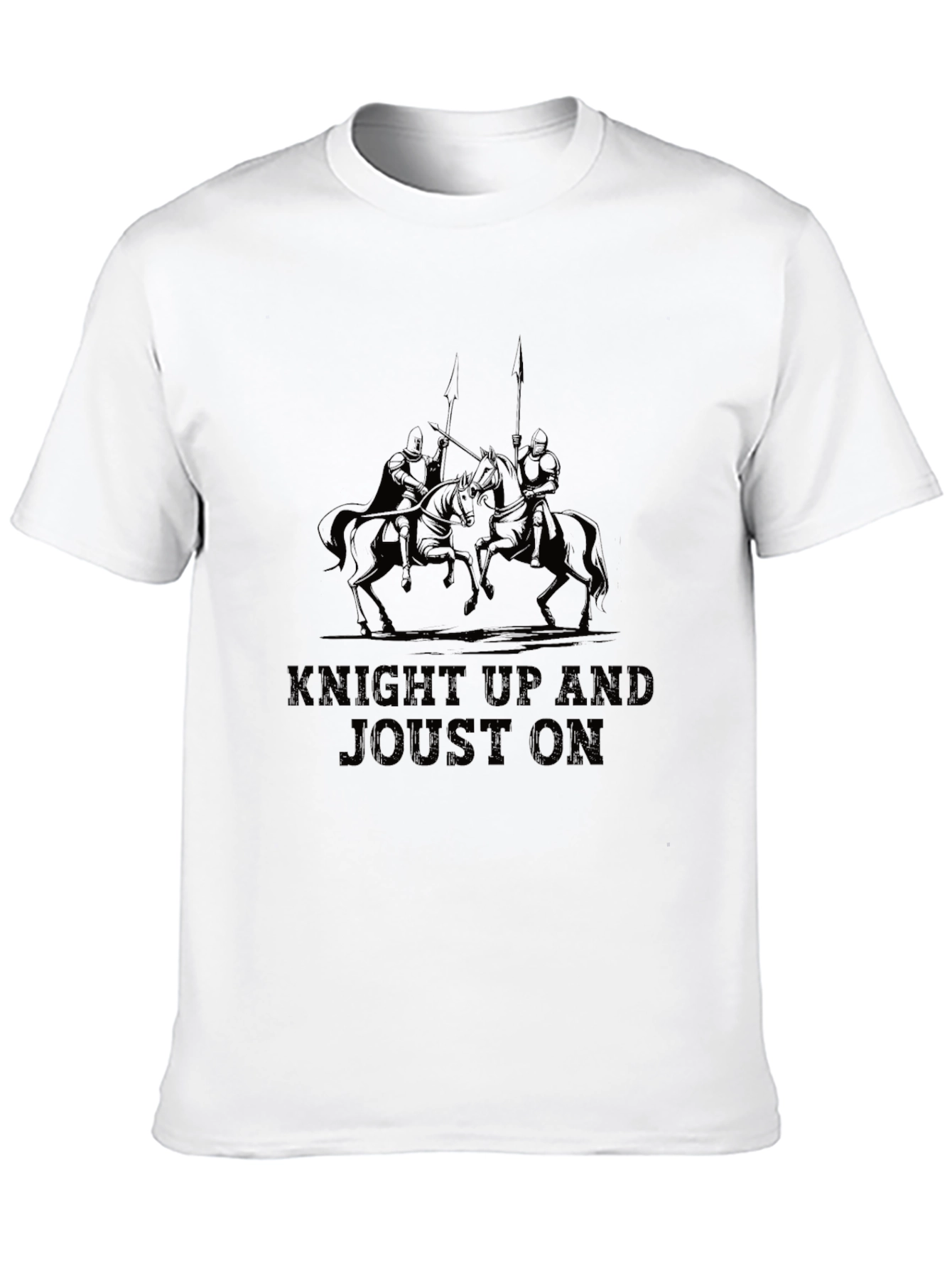Knight Up and Joust On Black Graphic T-Shirt