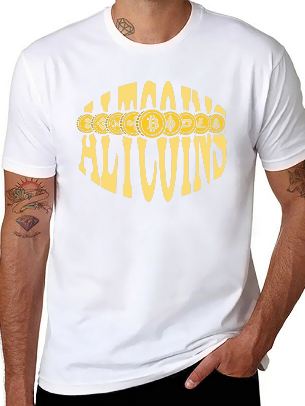 Allcoins Crypto T-Shirt - Bitcoin & Altcoin Design
