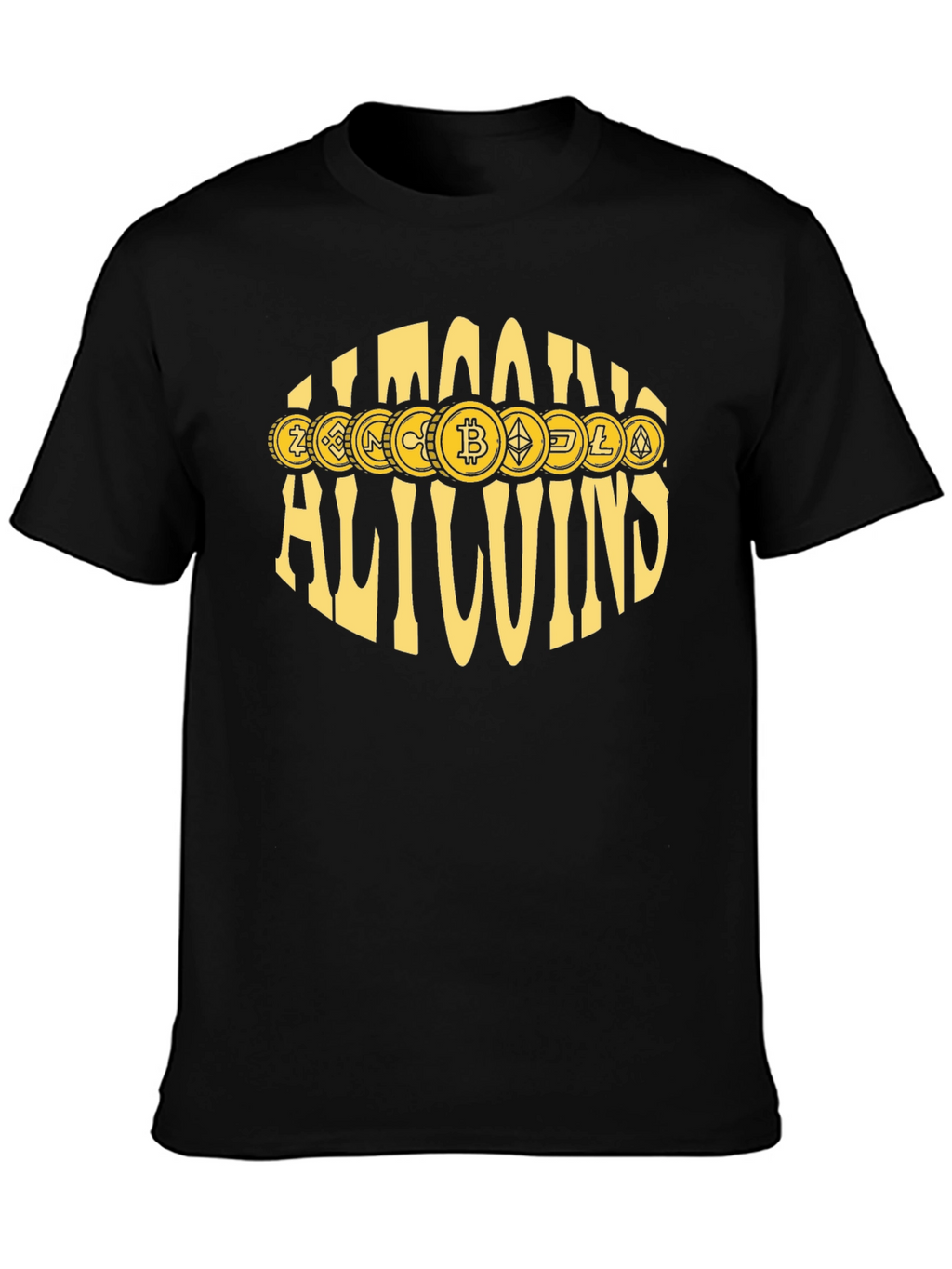 Allcoins Crypto T-Shirt - Bitcoin & Altcoin Design