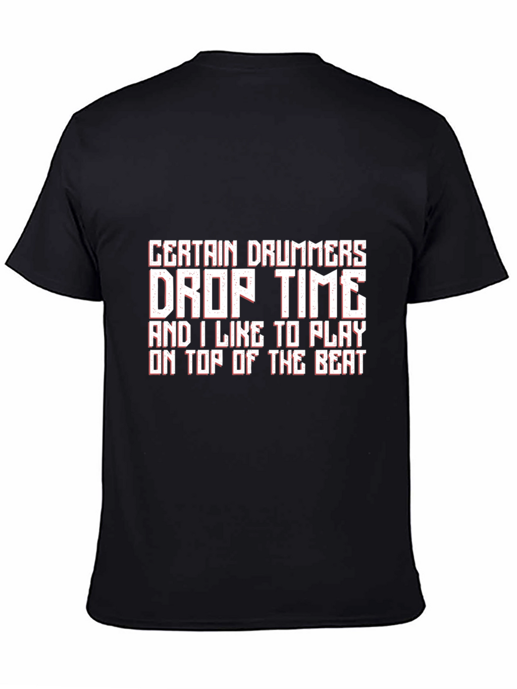 Funny Drummer Black T-Shirt