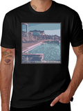 Poolside Paradise Graphic Tee - Black