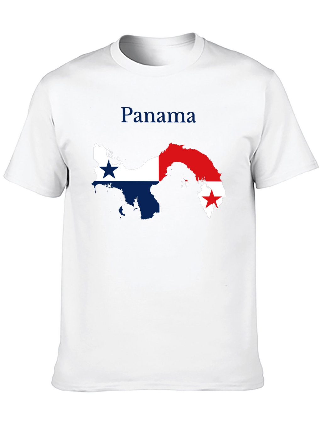 Panama Flag Map T-Shirt - Black Crew Neck Tee