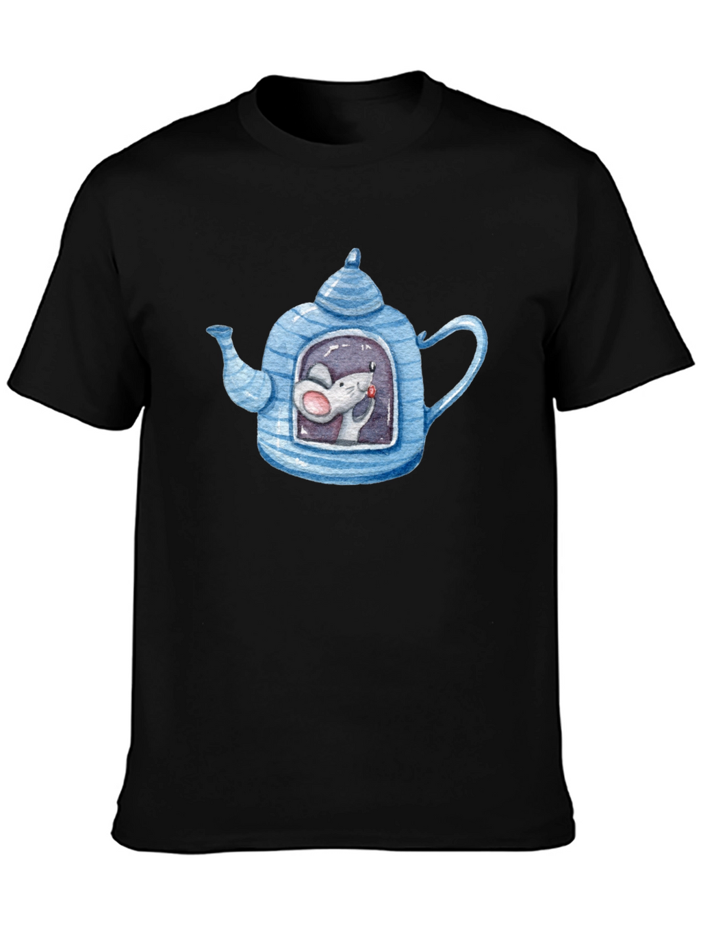 Quirky Mouse in Teapot Graphic Tee