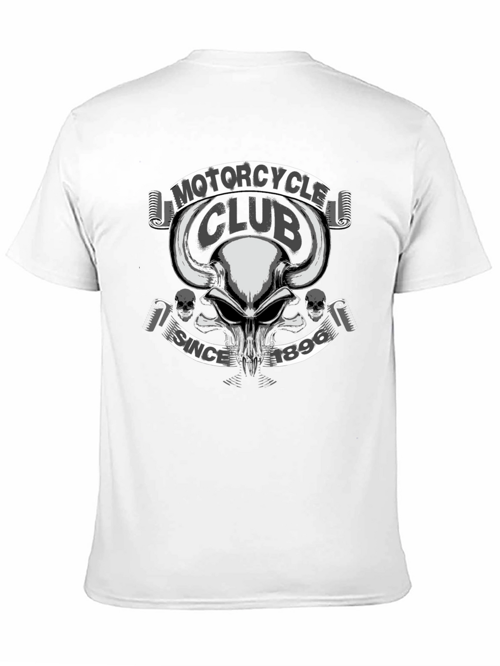 Motorcycle Club Skull Graphic T-Shirt