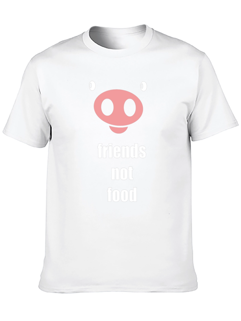 Friends Not Food Pig Graphic Tee Vegan Shirt