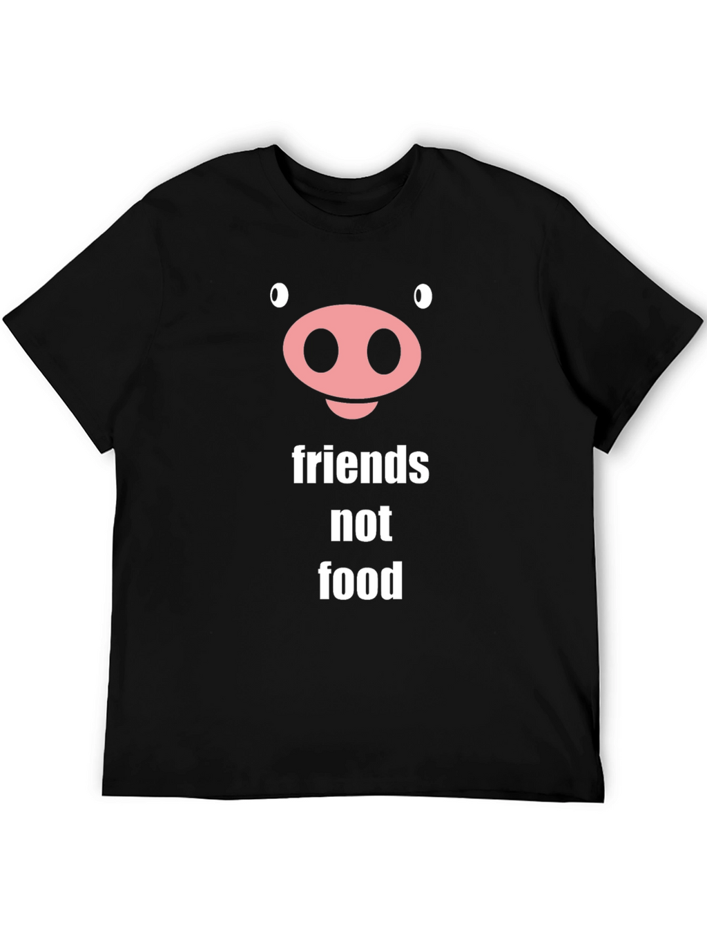 Friends Not Food Pig Graphic Tee Vegan Shirt