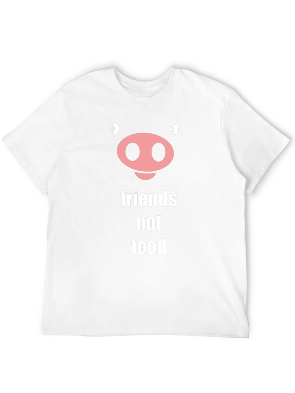 Friends Not Food Pig Graphic Tee Vegan Shirt