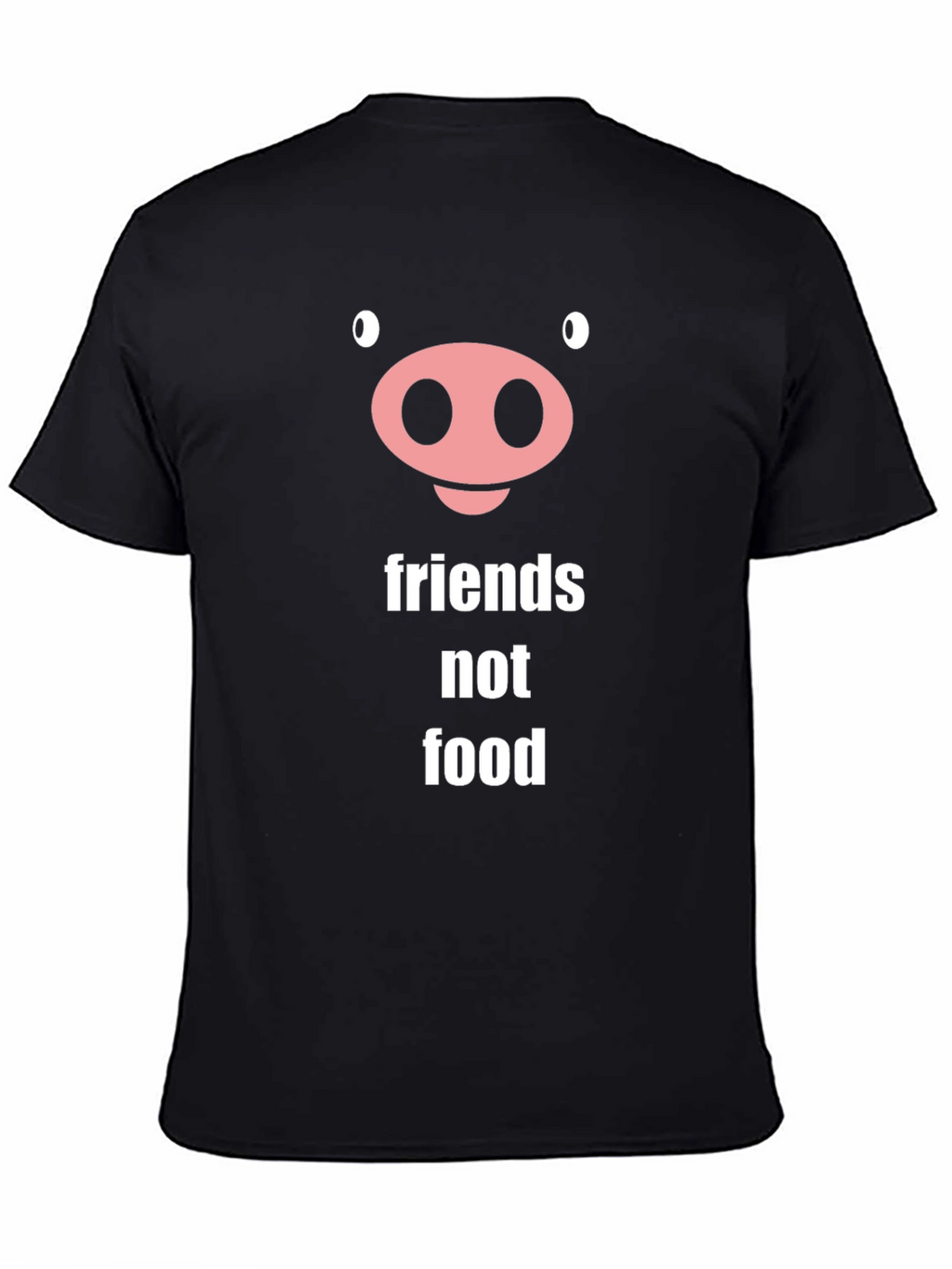 Friends Not Food Pig Graphic Tee Vegan Shirt