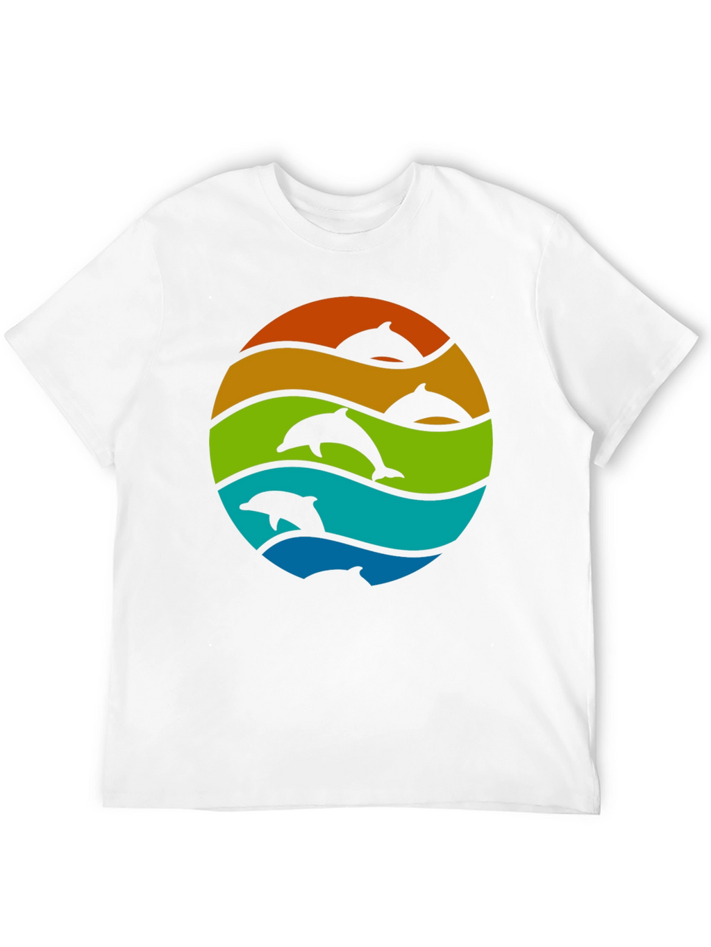 Dolphin Sunset Graphic Tee - Black