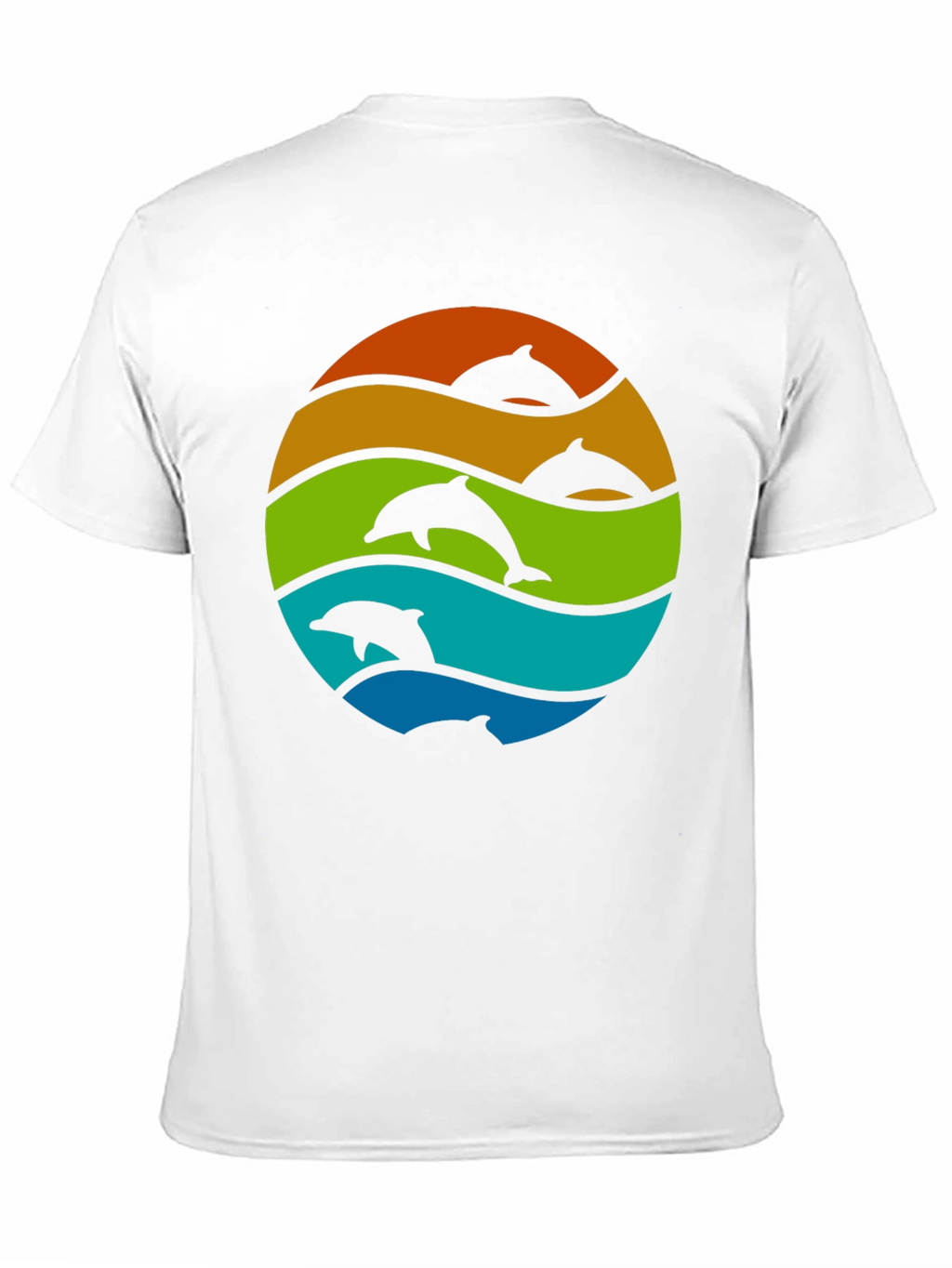 Dolphin Sunset Graphic Tee - Black