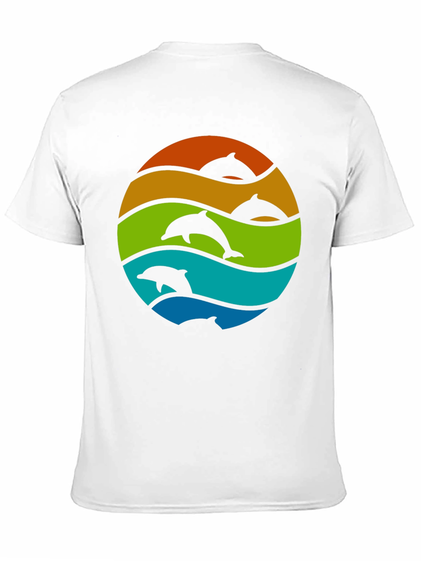 Dolphin Sunset Graphic Tee - Black