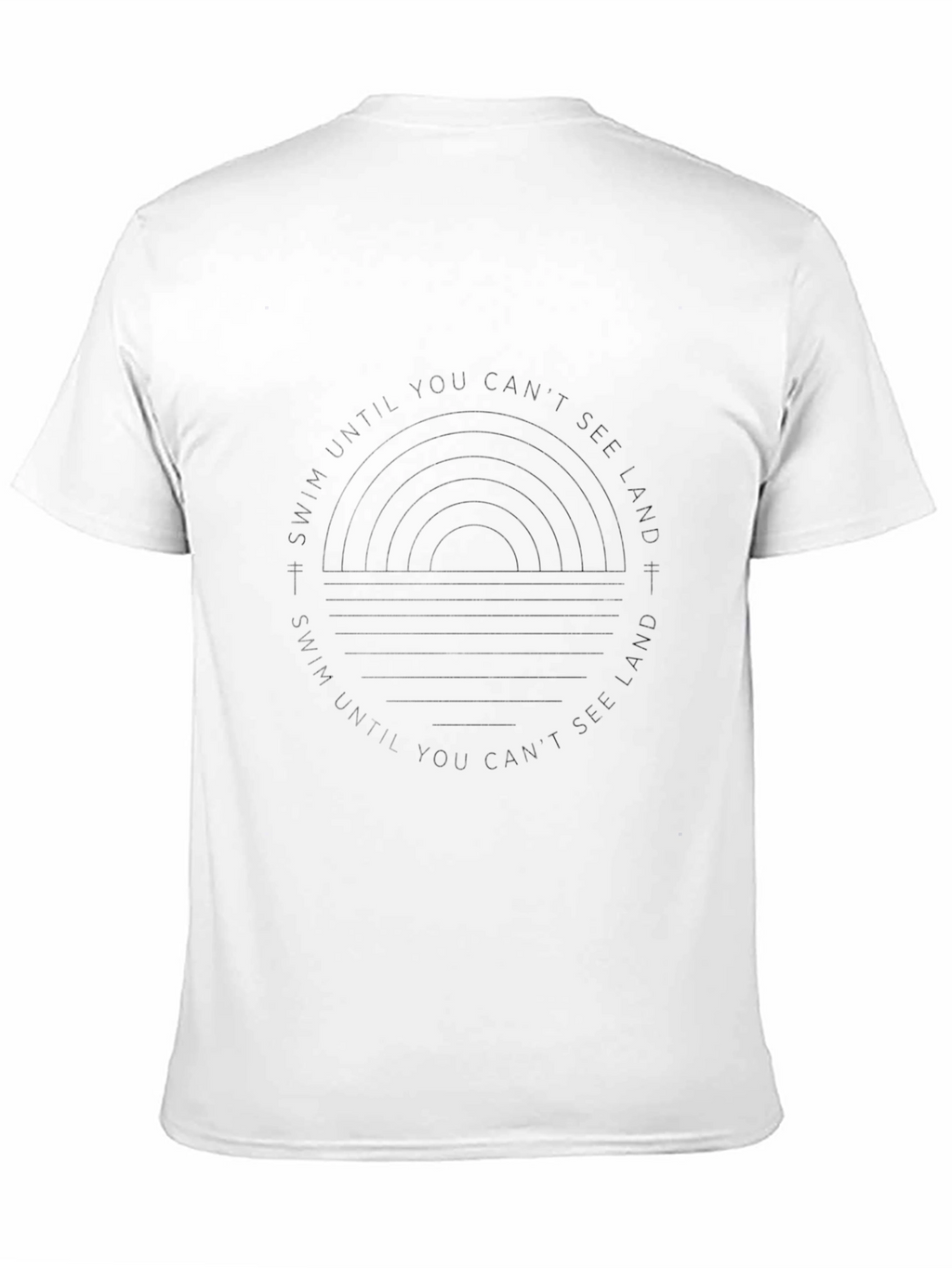 Swim Until You Cant See Land Black T-Shirt
