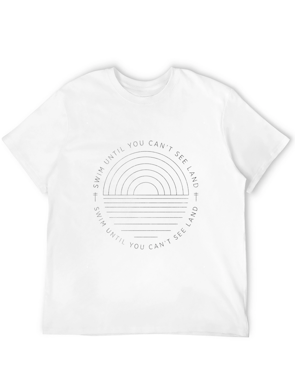 Swim Until You Cant See Land Black T-Shirt