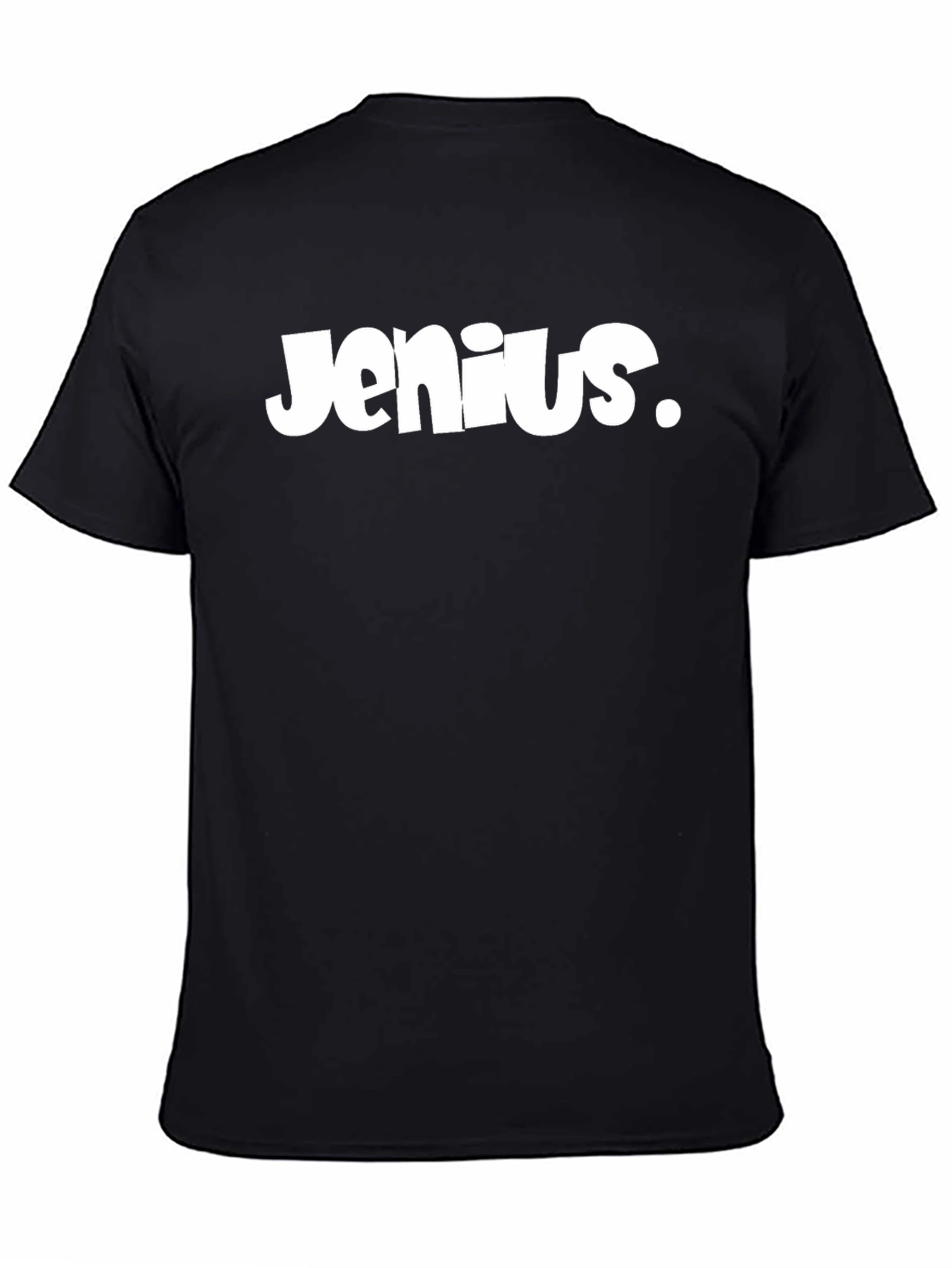 Jenius Graphic Tee - Black Cotton Blend