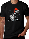 Festive Feline T-Shirt - Christmas Cat Tee