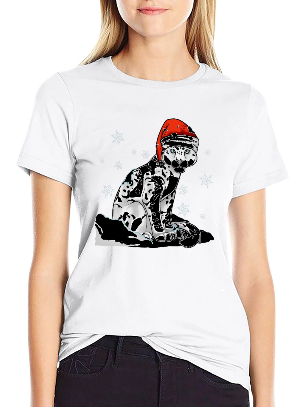 Festive Feline T-Shirt - Christmas Cat Tee