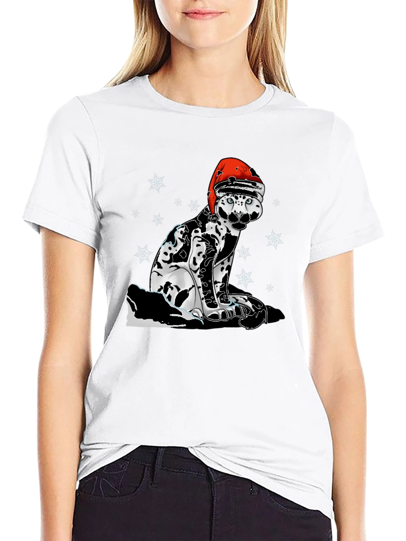 Festive Feline T-Shirt - Christmas Cat Tee