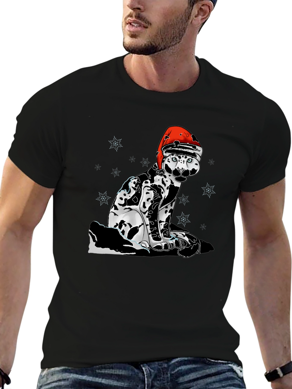 Festive Feline T-Shirt - Christmas Cat Tee