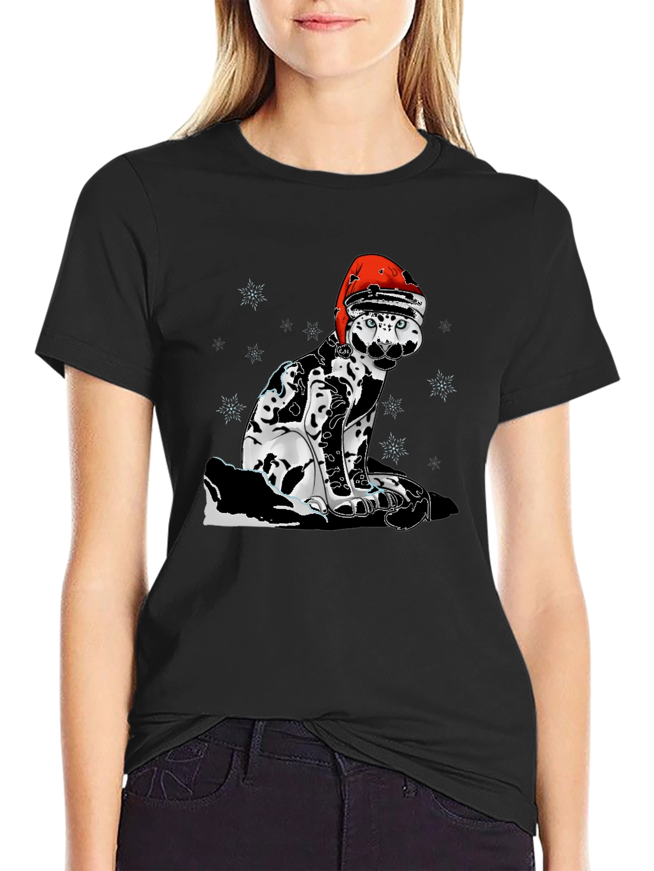 Festive Feline T-Shirt - Christmas Cat Tee