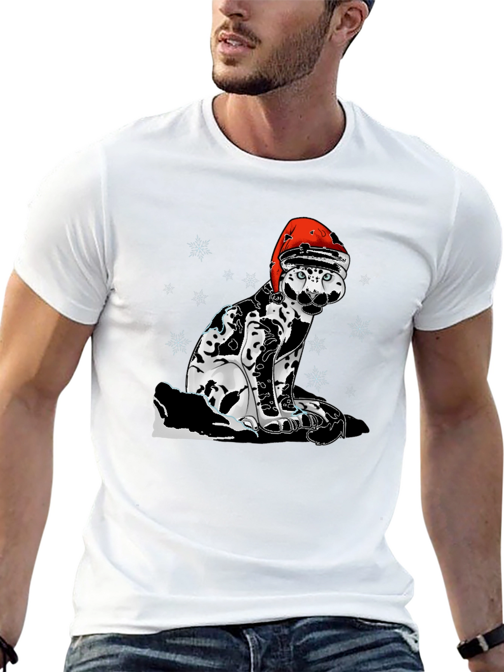 Festive Feline T-Shirt - Christmas Cat Tee