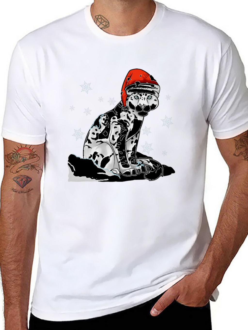 Festive Feline T-Shirt - Christmas Cat Tee