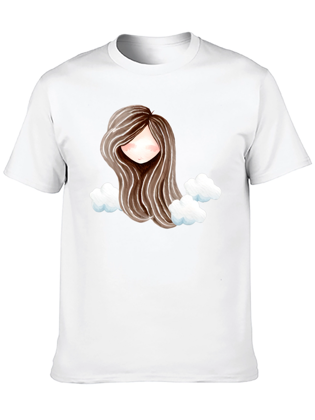 Whimsical Girl with Clouds Graphic Tee