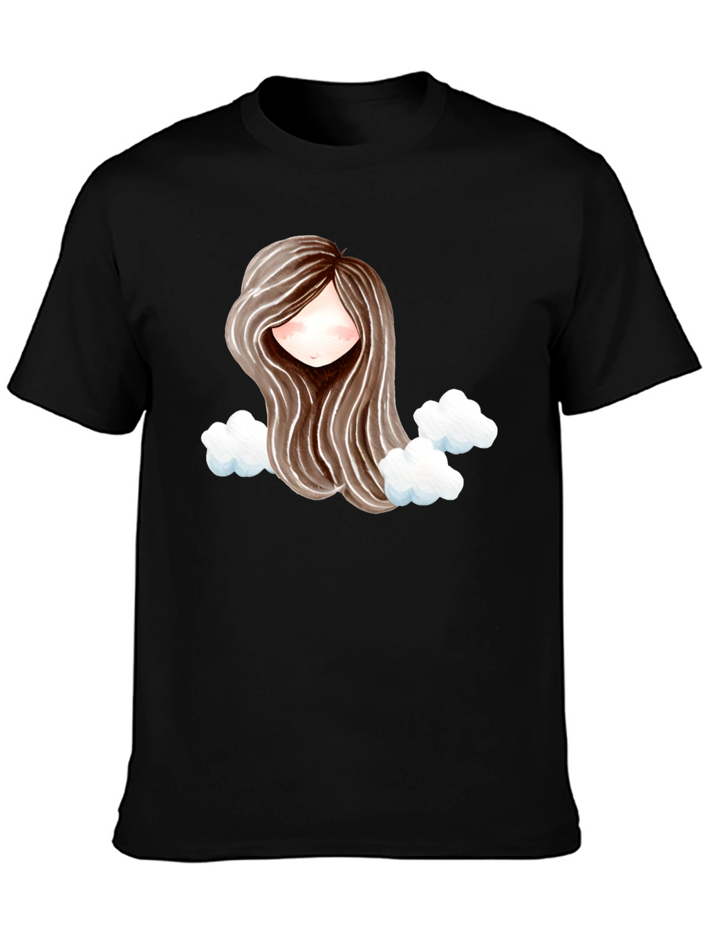 Whimsical Girl with Clouds Graphic Tee