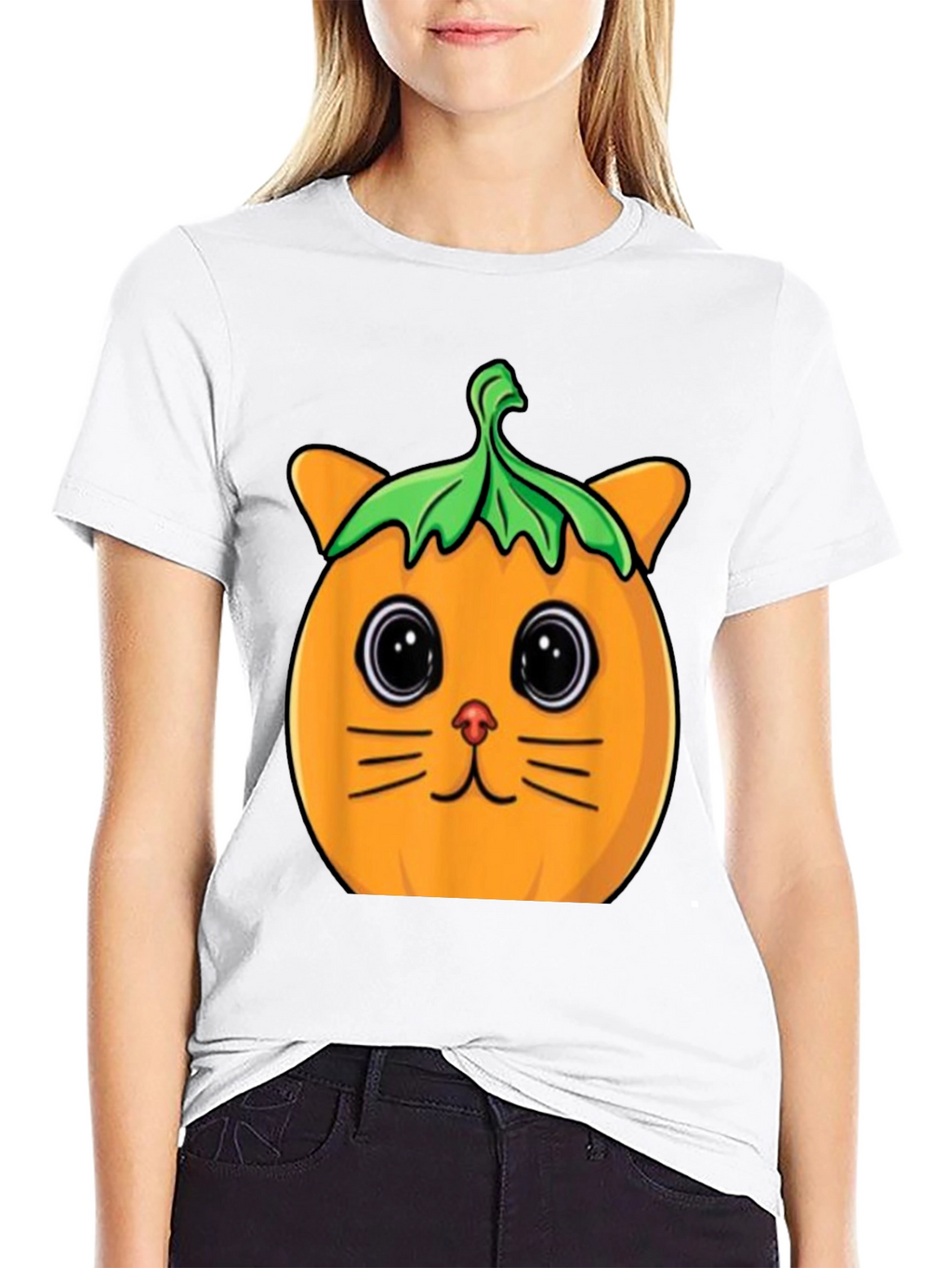 Pumpkin Cat T-Shirt - Halloween Cute Spooky