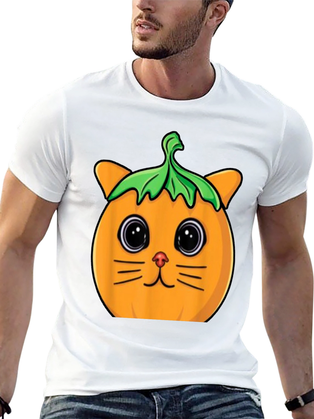 Pumpkin Cat T-Shirt - Halloween Cute Spooky