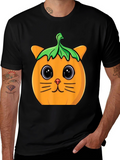 Pumpkin Cat T-Shirt - Halloween Cute Spooky