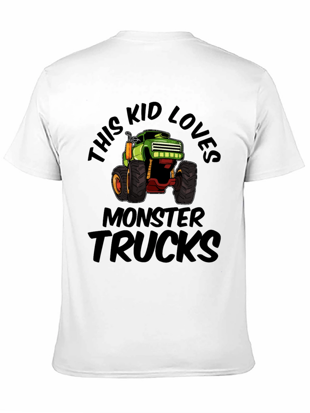 Monster Truck Kids Black Cotton T-Shirt
