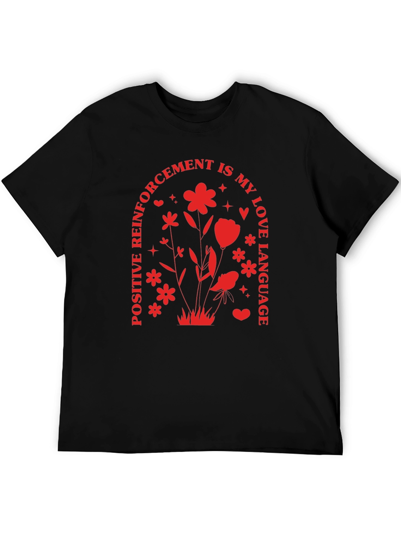 Positive Reinforcement Love Language Black T-Shirt