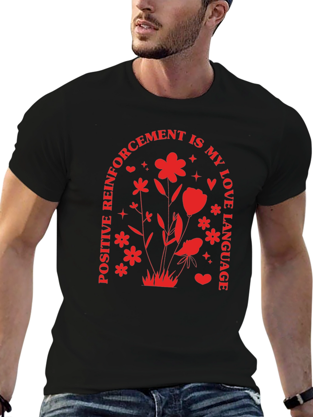 Positive Reinforcement Love Language Black T-Shirt
