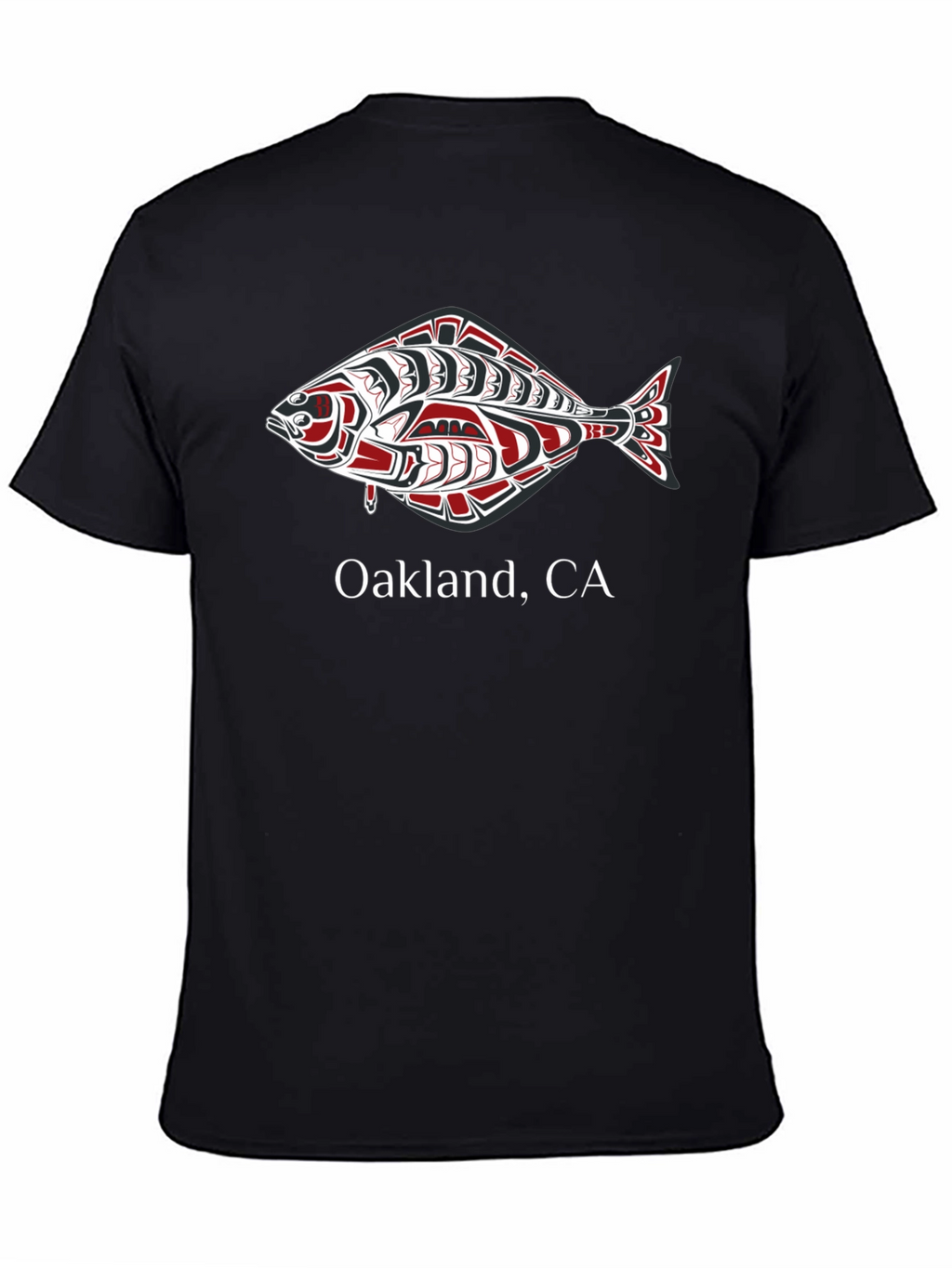 Oakland CA Graphic Tee with Fish Design