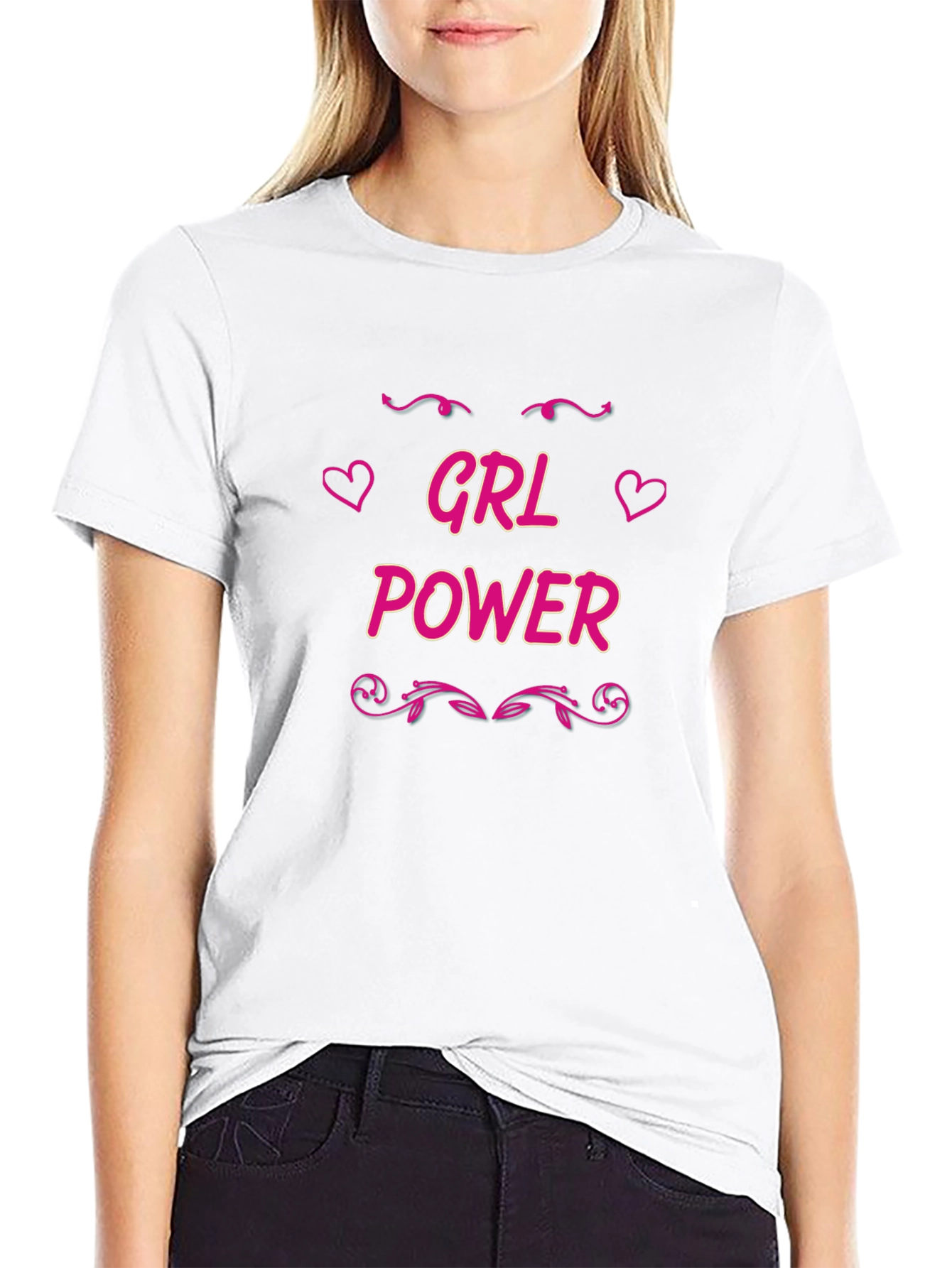 GRL Power Black T-Shirt - Feminist Tee