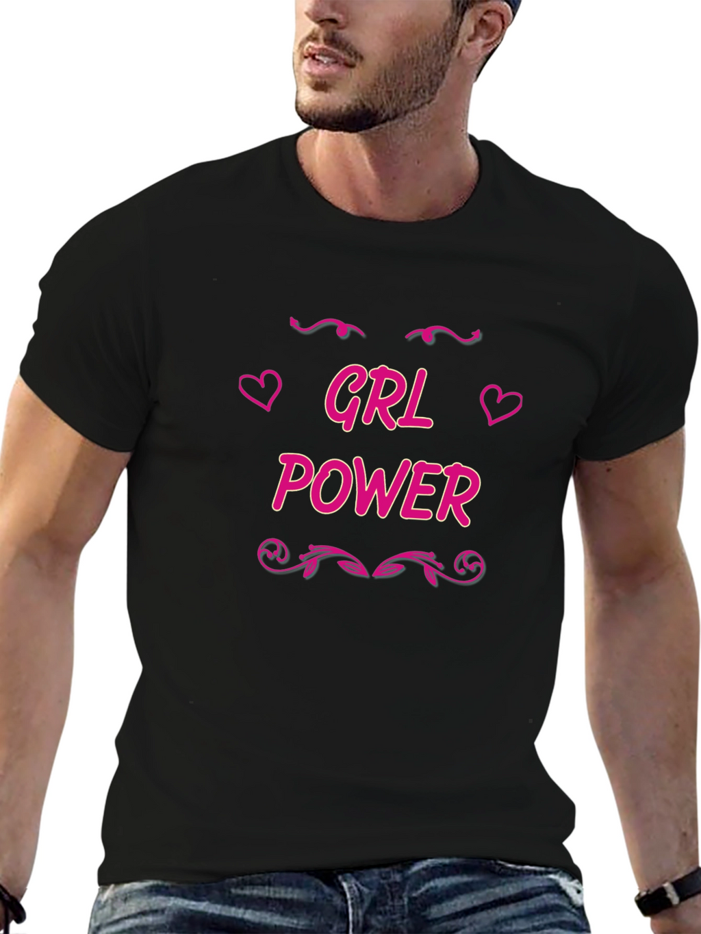 GRL Power Black T-Shirt - Feminist Tee