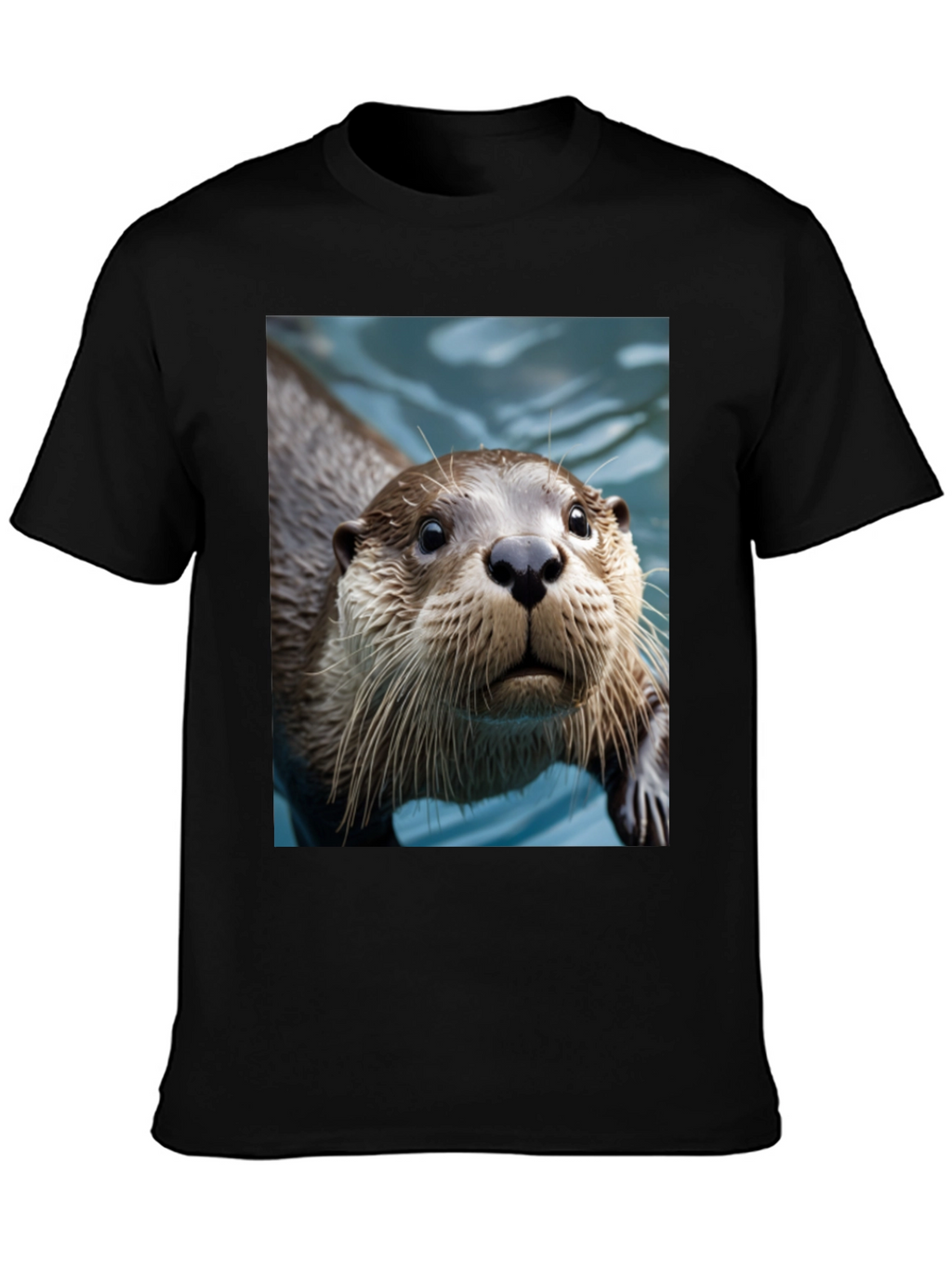 Otter Graphic Tee - Black Cotton