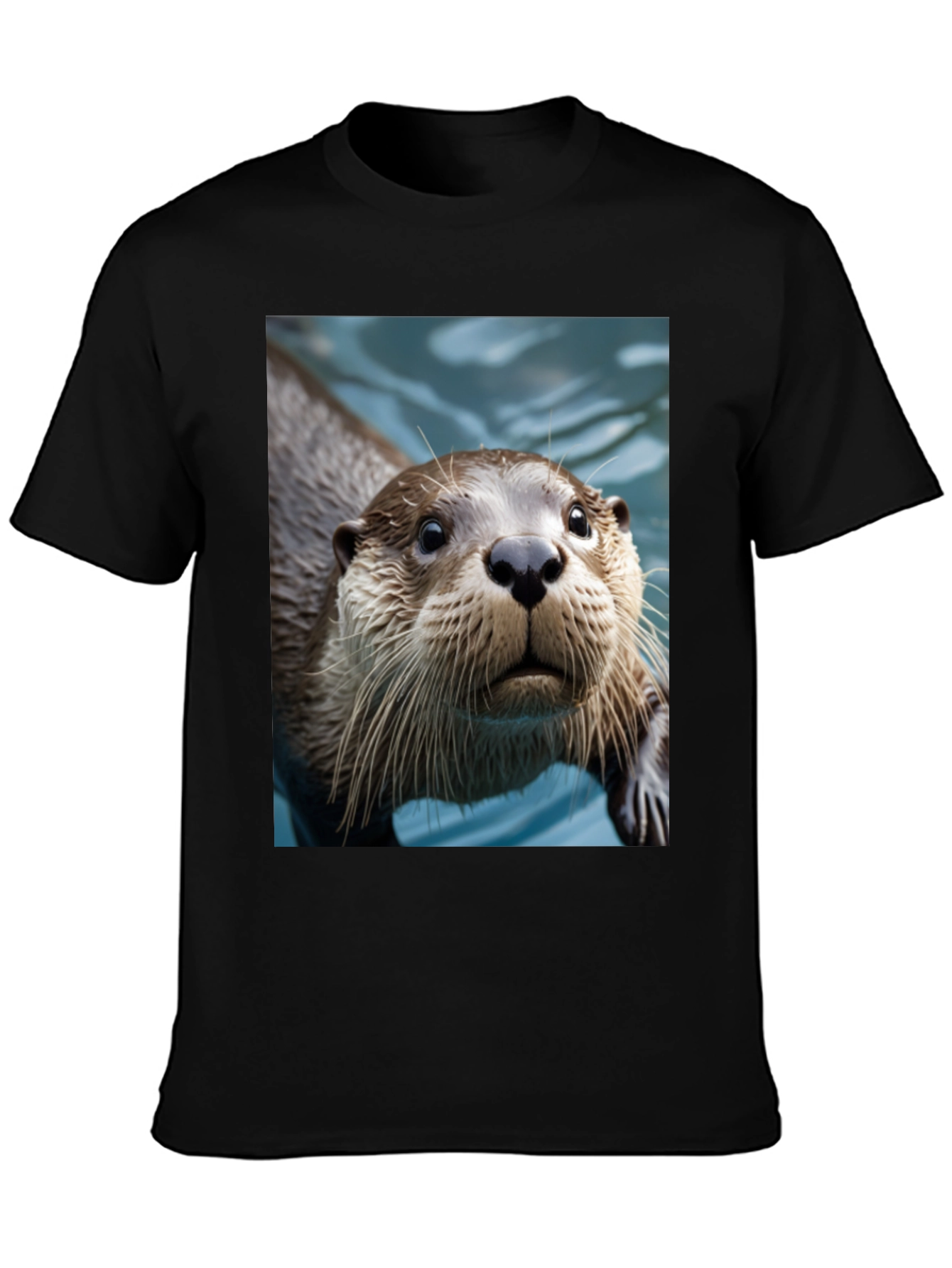 Otter Graphic Tee - Black Cotton