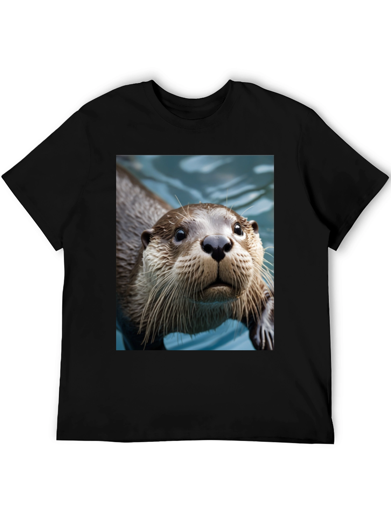 Otter Graphic Tee - Black Cotton