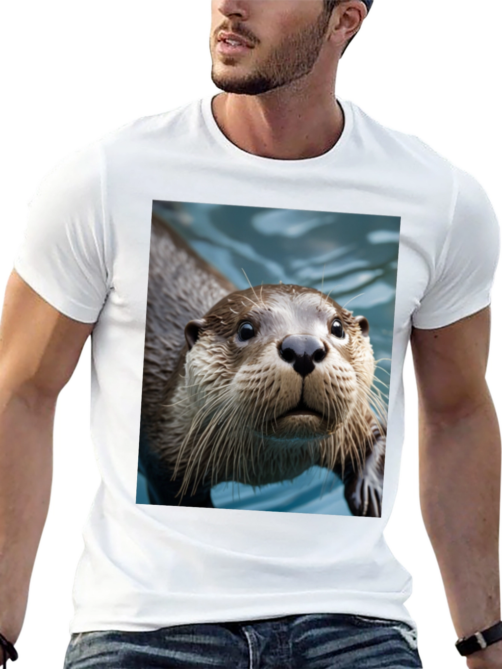 Otter Graphic Tee - Black Cotton