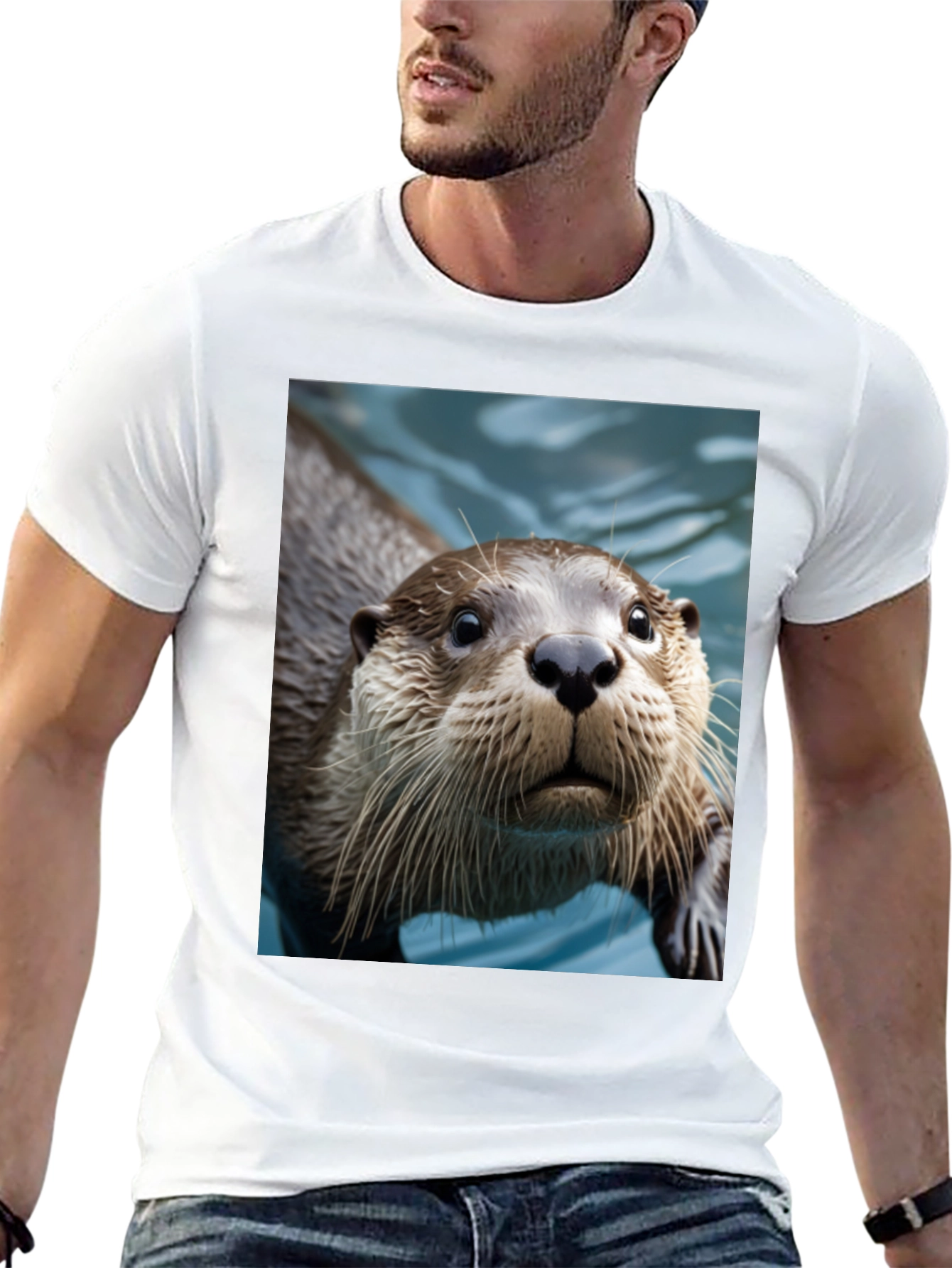 Otter Graphic Tee - Black Cotton
