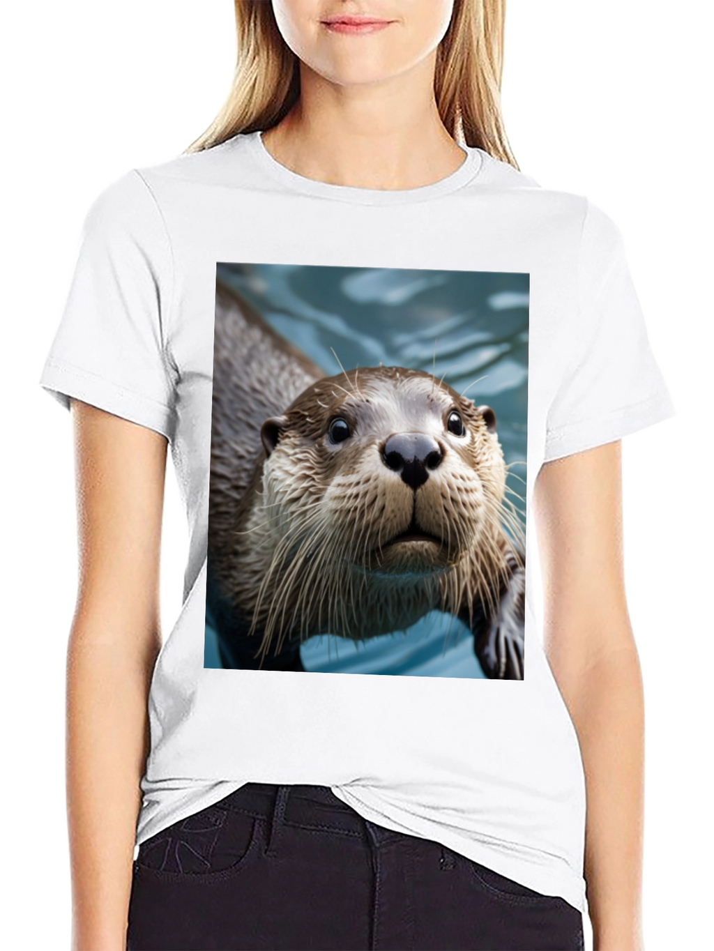 Otter Graphic Tee - Black Cotton