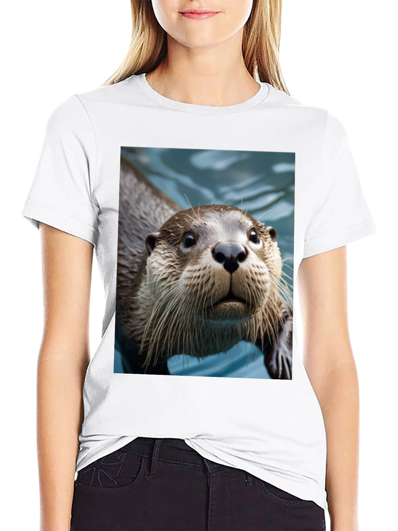 Otter Graphic Tee - Black Cotton