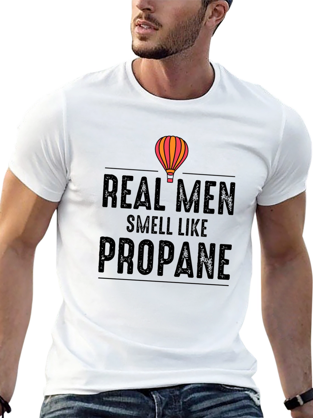 Real Men Smell Like Propane Graphic Tee