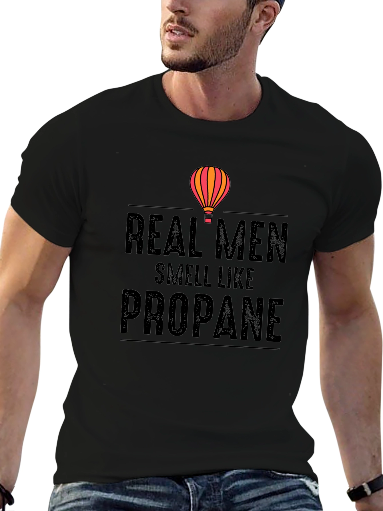 Real Men Smell Like Propane Graphic Tee