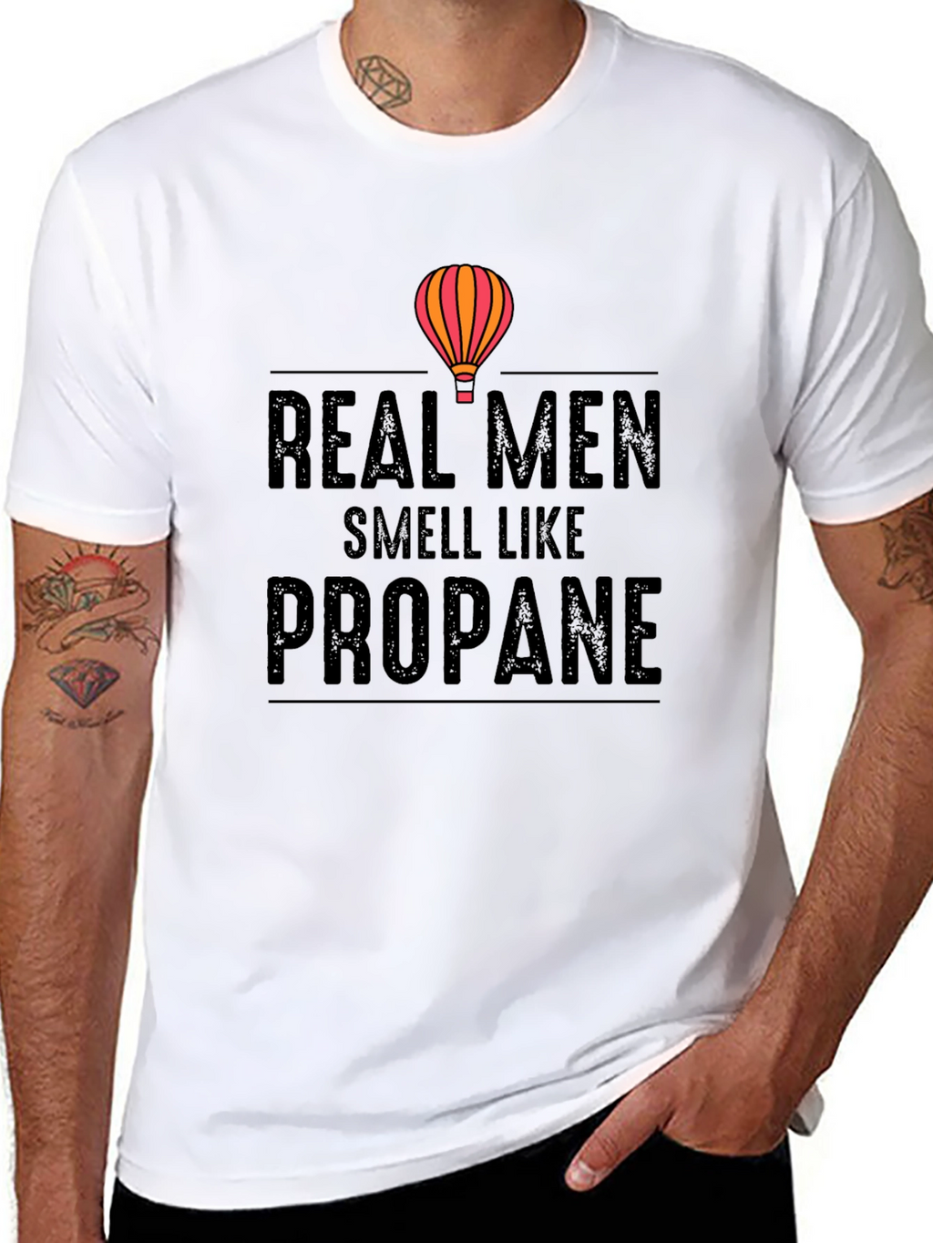 Real Men Smell Like Propane Graphic Tee