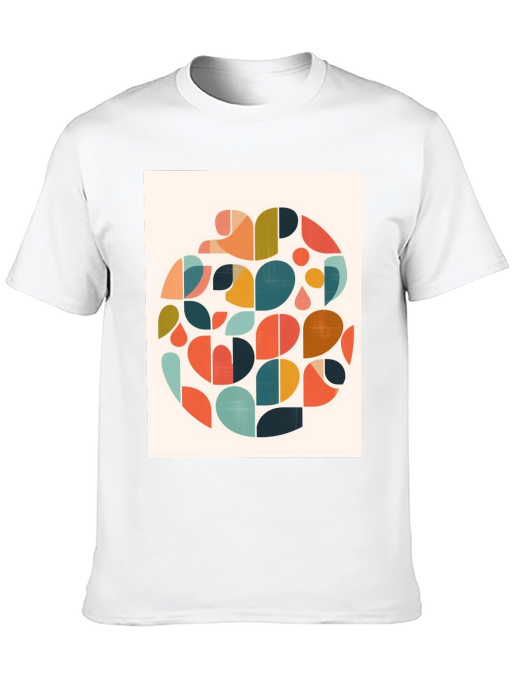Abstract Geometric T-Shirt - Retro Style