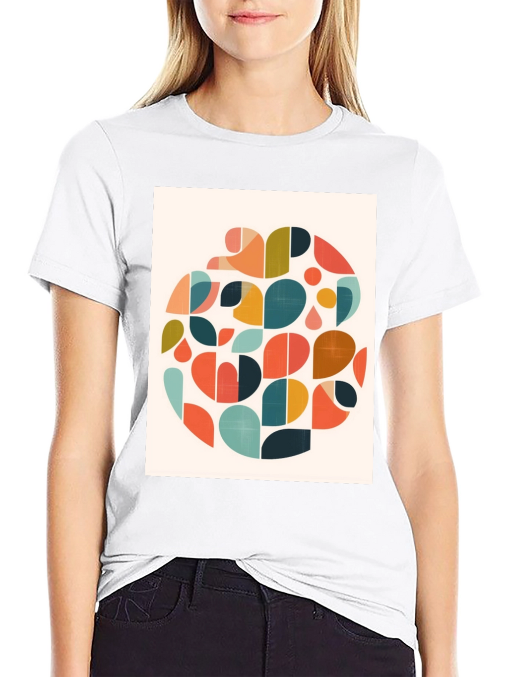 Abstract Geometric T-Shirt - Retro Style