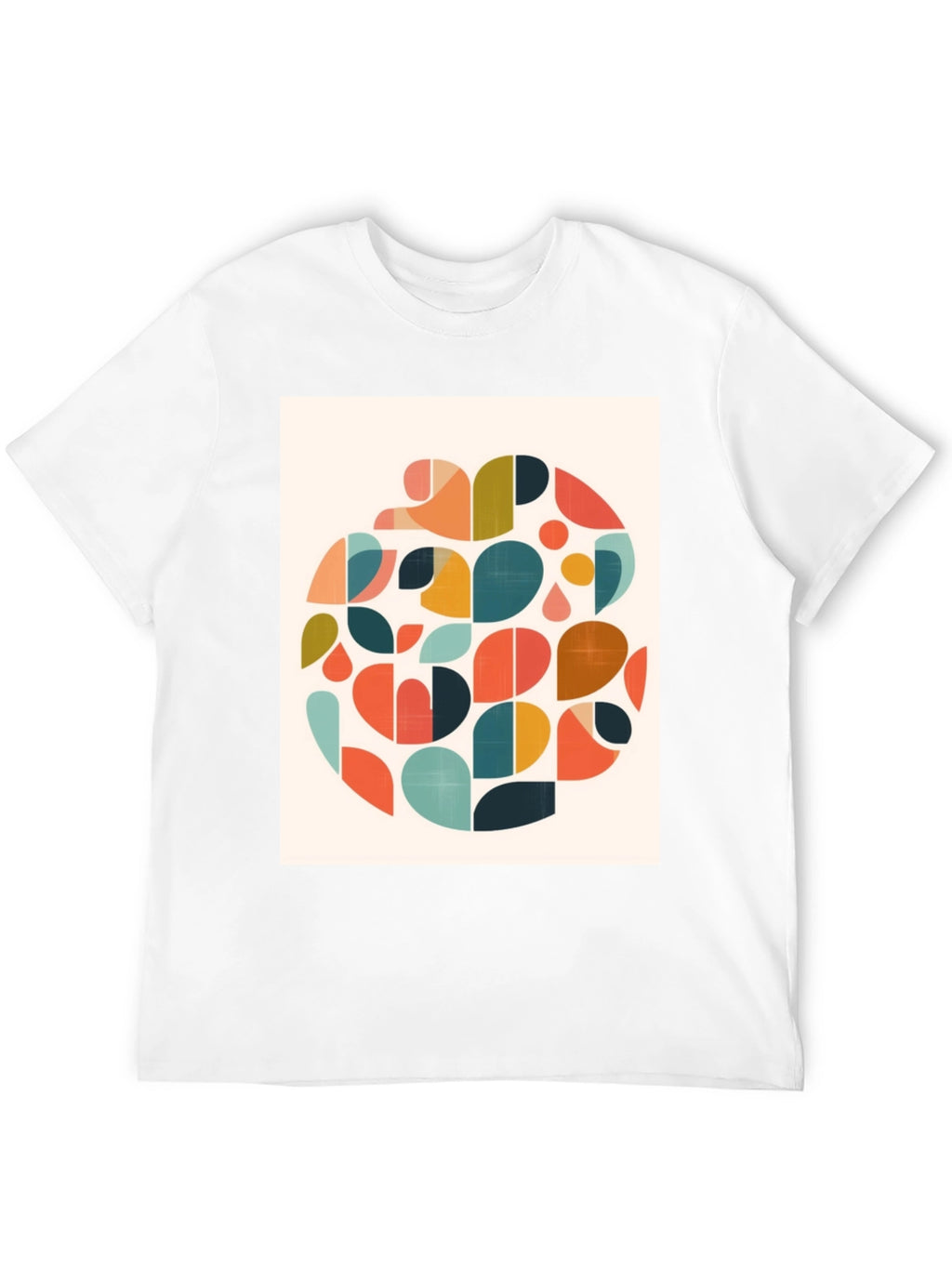 Abstract Geometric T-Shirt - Retro Style